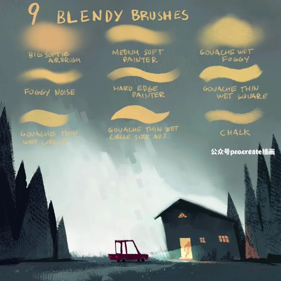 图片[5]-彩铅素描写生的Procreate图案纹理笔刷【0677】-procreatechahua