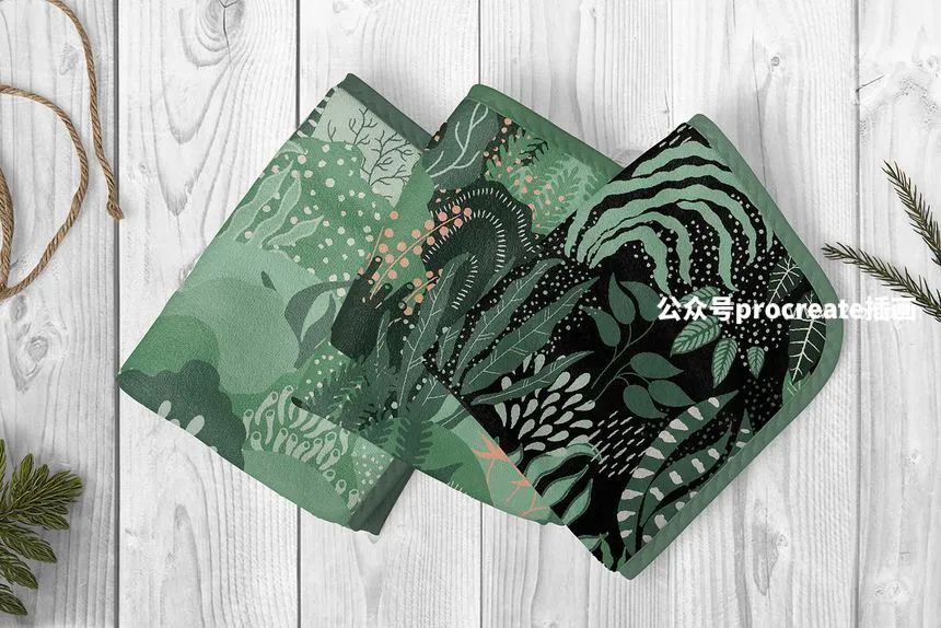 图片[5]-现代抽象的植物花卉元素矢量插画素材包【0680】-procreatechahua