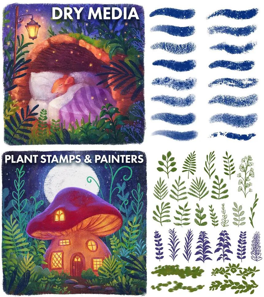 图片[5]-梦幻可爱的儿童插画绘本故事书PS和procreate笔刷【0754】-procreatechahua