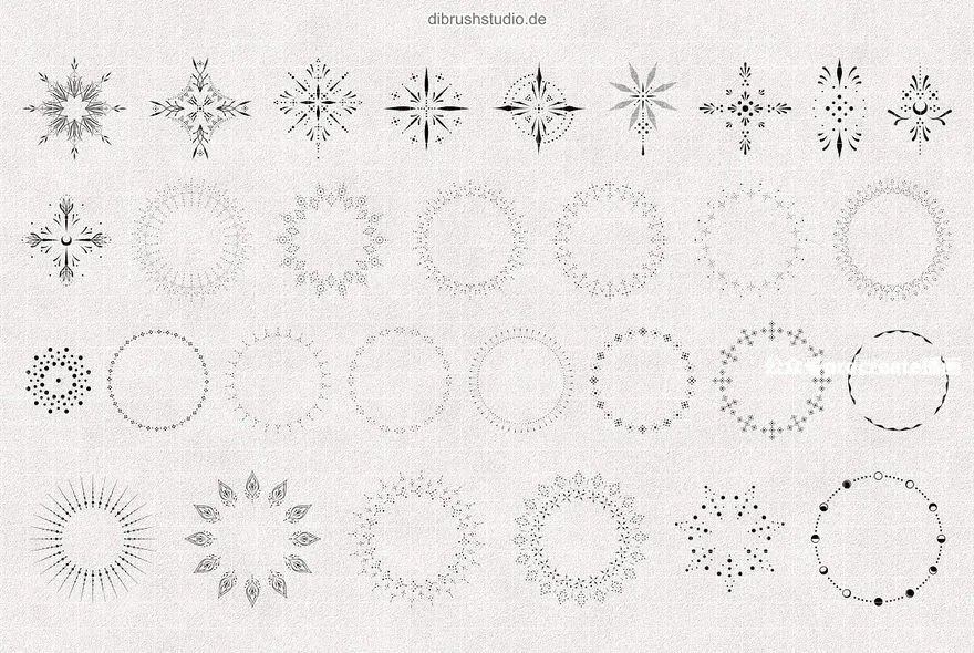 图片[5]-神秘的西方魔法占卜图腾元素Procreate绘画图案笔刷【0778】-procreatechahua