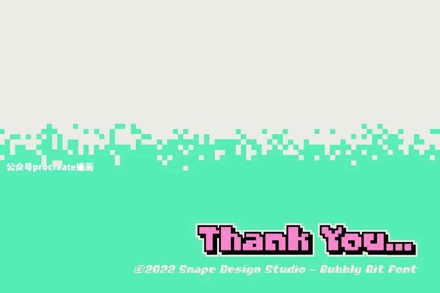 图片[5]-复古可爱的泡泡英文像素装饰字体【0790】-procreatechahua