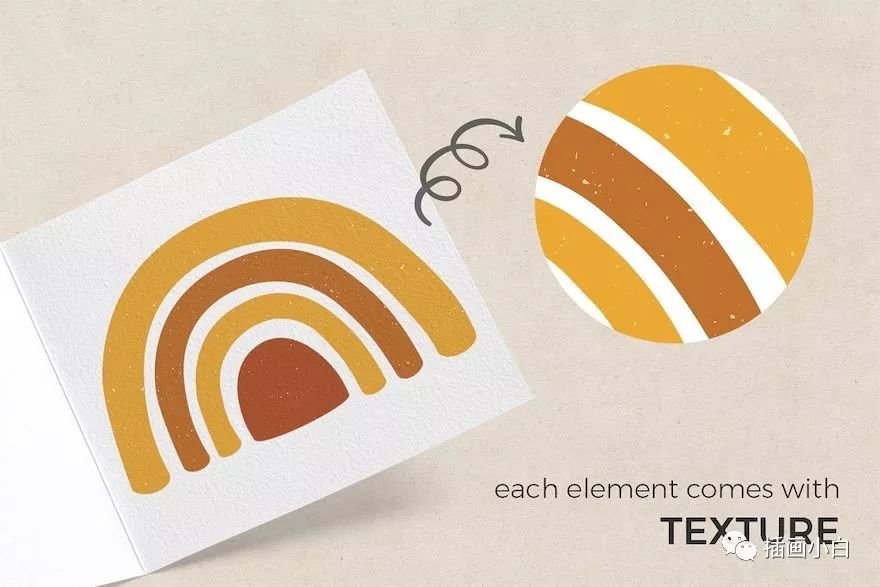 图片[5]-现代风格的抽象形状和植物插画素材【0096】-procreatechahua