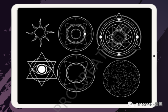 图片[5]-50款宇宙星空几何元素Procreate笔刷【0304】-procreatechahua