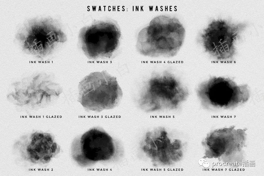 图片[5]-全套ipad复古水墨插画笔刷套装【0125】-procreatechahua
