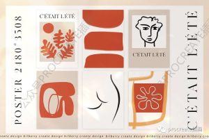 灵感大师抽象形状艺术线条插画套装【0448】-procreatechahua