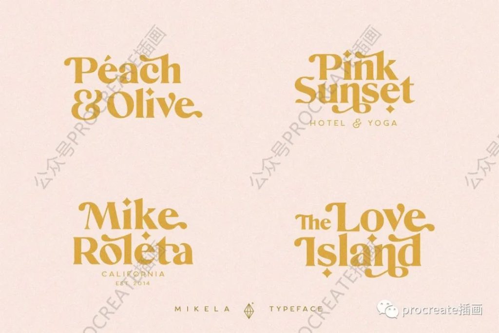 图片[1]-时尚简约高端华丽优雅的Mikela Light英文字体【0451】-procreatechahua