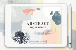 超级逼真的丙烯酸纹理Procreate笔刷【0033】-procreatechahua