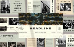 独特大标题复古设计的ppt文稿模板【0481】-procreatechahua