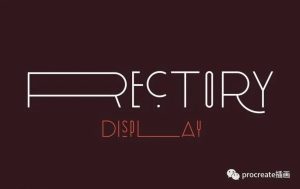 个性夸张古怪的英文无衬线线条装饰字体【0490】-procreatechahua