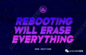 故障毛刺风格的无衬线大写英文字体【0495】-procreatechahua