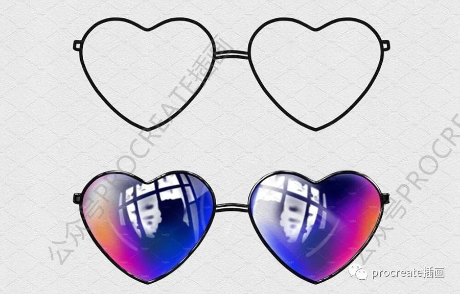 图片[1]-100个不同眼镜造型图案的procreate笔刷【0502】-procreatechahua