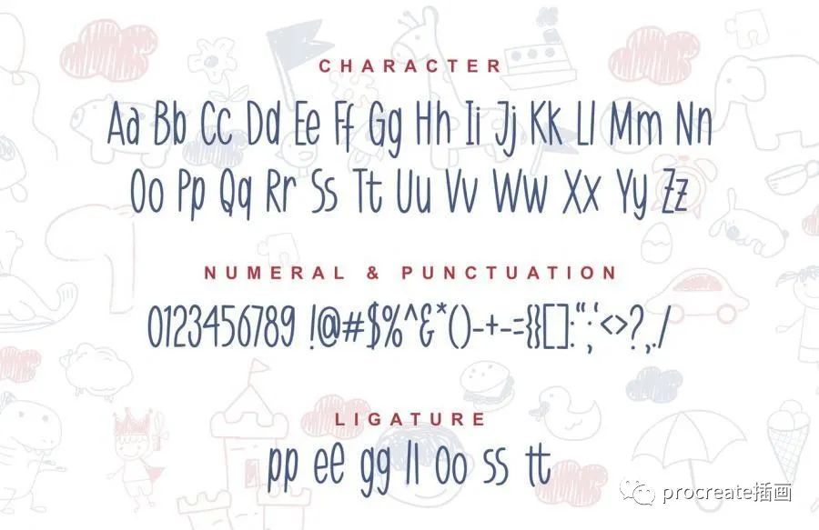 图片[1]-童趣满满的儿童书写字体【0509】-procreatechahua