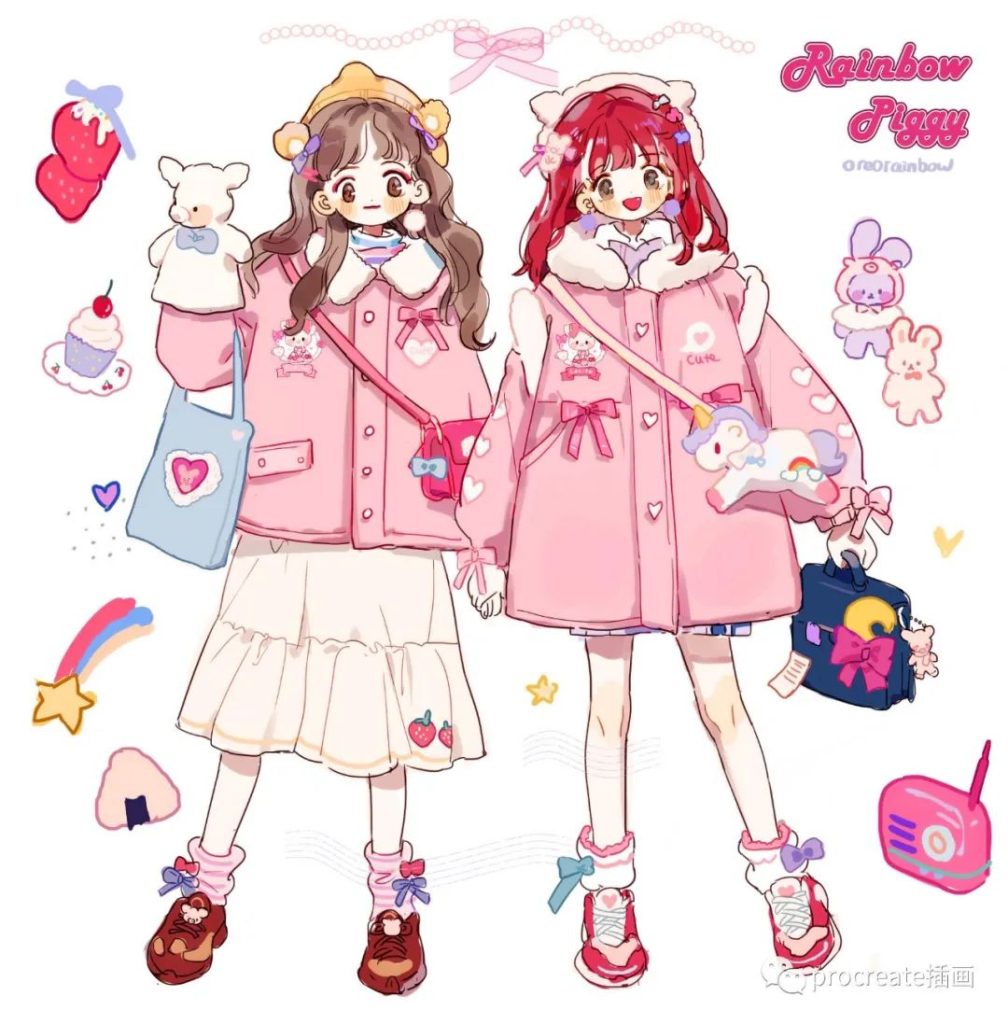 图片[1]-可爱少女穿搭插画集254P【0513】-procreatechahua