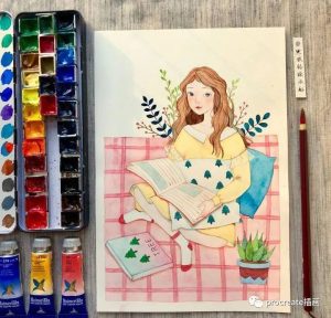 可爱风手绘水彩教程【0532】-procreatechahua