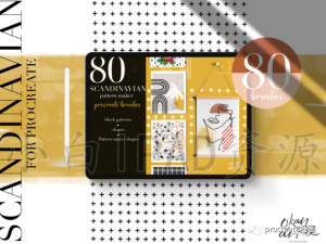 80款斯堪的纳维亚风格Procreate笔刷【0237】-procreatechahua