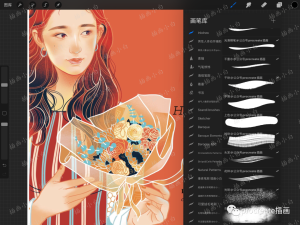 国潮风procreate笔刷套装+国潮风作品集【0246】-procreatechahua