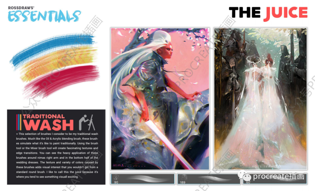 图片[6]-插画师RossDraws常用的ps人像插画笔刷【0414】-procreatechahua