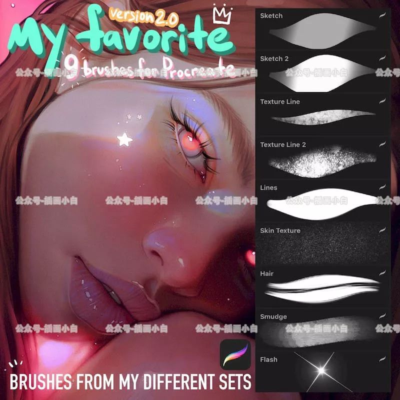 图片[6]-ins大神bluesssataninsins的12套人像procreate笔刷【0024】-procreatechahua