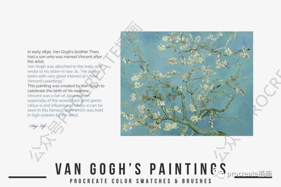 图片[6]-梵高风格古典油画艺术绘画Procreate笔刷和色卡【0427】-procreatechahua