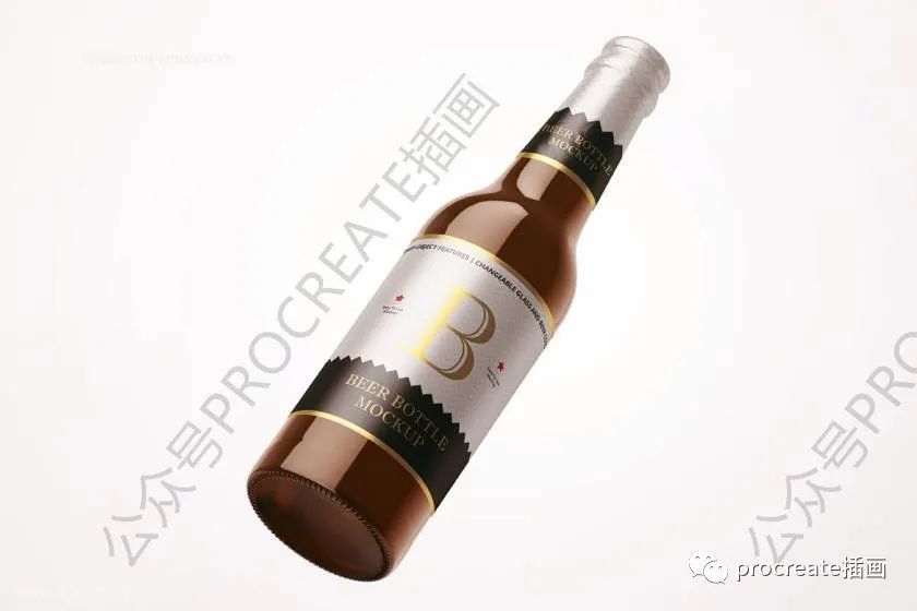 图片[6]-啤酒瓶玻璃酒瓶包装设计展示PSD样机素材【0450】-procreatechahua