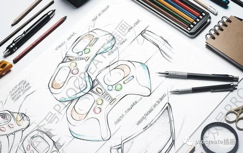 图片[6]-手绘设计草图的笔记本展示psd样机素材【0455】-procreatechahua