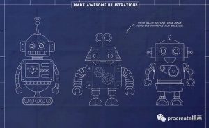 创建ai矢量蓝图设计样式素材包【0471】-procreatechahua