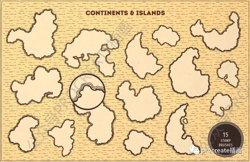 图片[6]-97款航海路线图地图元素的Procreate笔刷【0483】-procreatechahua