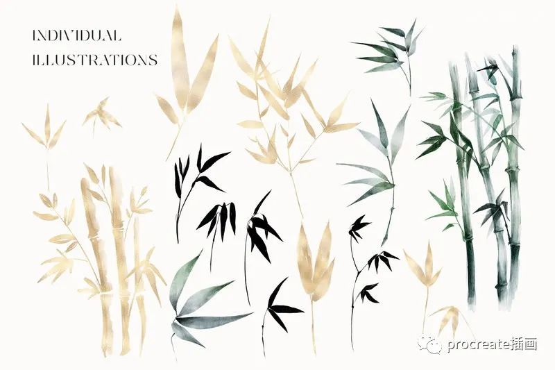 图片[6]-日本风格日式元素的手绘水彩插画png素材包【0528】-procreatechahua