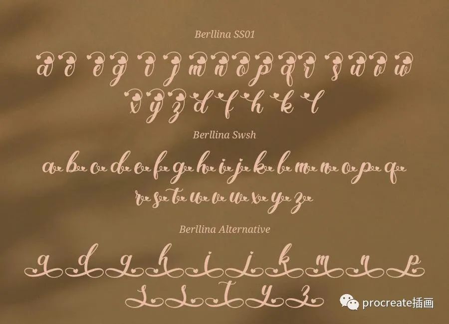 图片[6]-时尚现代的浪漫爱情花体英文手写字体【0530】-procreatechahua