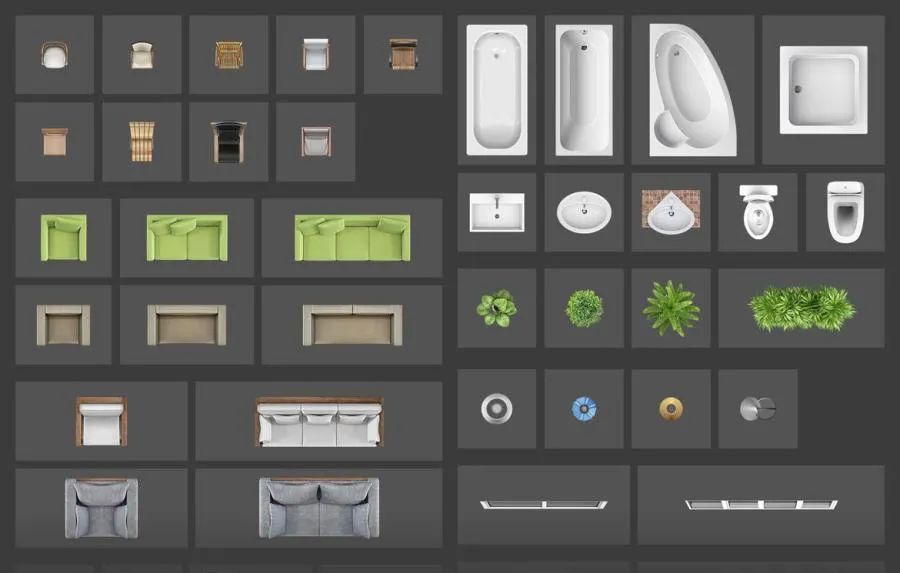 图片[6]-快速生成室内设计2d平面效果图的PS动作【0553】-procreatechahua