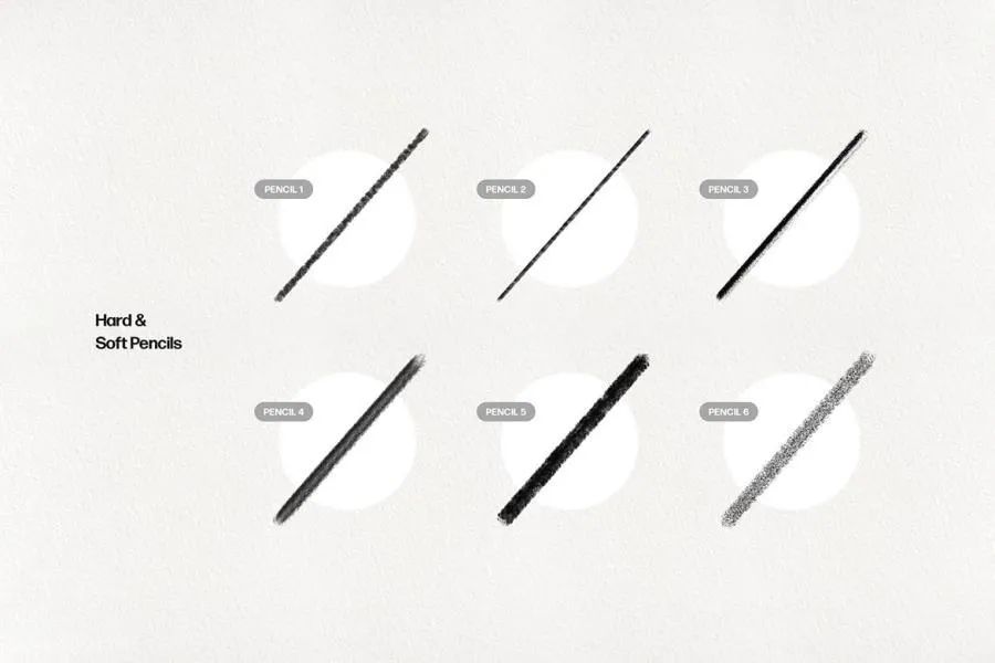 图片[6]-25个基础铅笔素描艺术手绘效果的procreate笔刷【0573】-procreatechahua