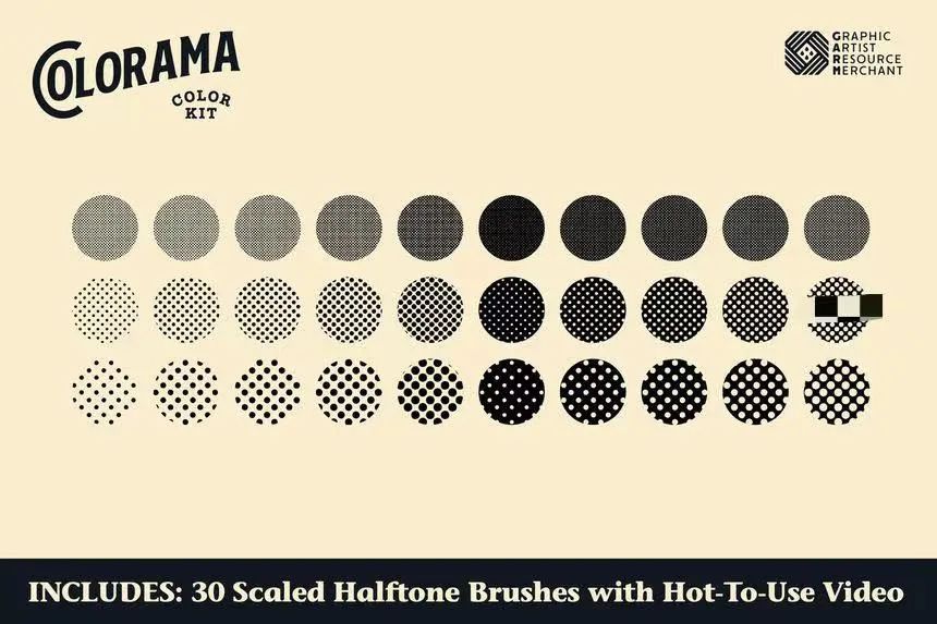 图片[6]-复古风格的Photoshop笔刷和调色板【0620】-procreatechahua