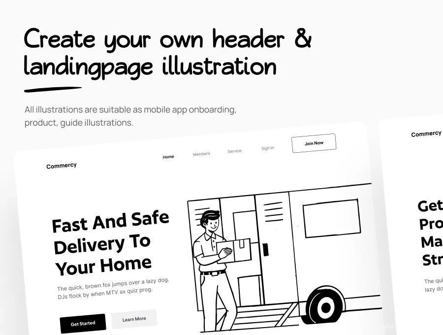 图片[6]-手绘风格的电商主题人物矢量插画素材【0628】-procreatechahua