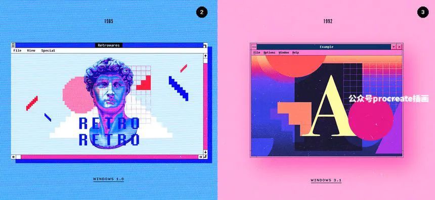 图片[6]-蒸气波风格的复古浏览器窗口网页设计展示样机【0645】-procreatechahua