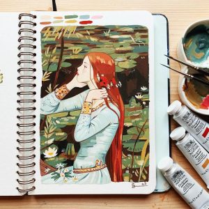 Sibylline水彩人物头像手绘插画集+画师早期插画集+绘画视频【0706】-procreatechahua