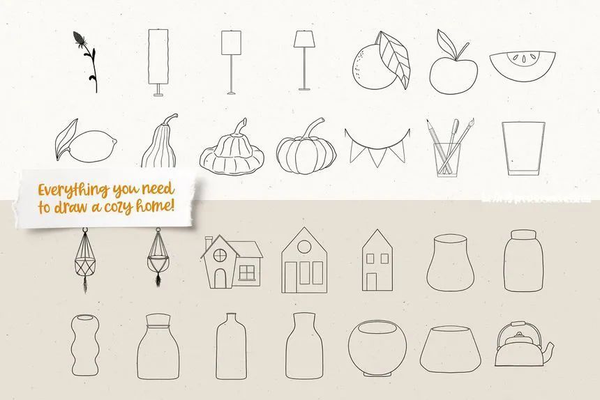 图片[6]-适用于室内软装设计的Procreate图案笔刷【0713】-procreatechahua