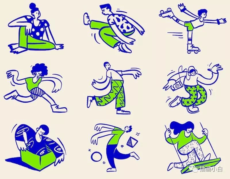 图片[6]-夸张造型的涂鸦手绘人物矢量插画素材分享【0091】-procreatechahua