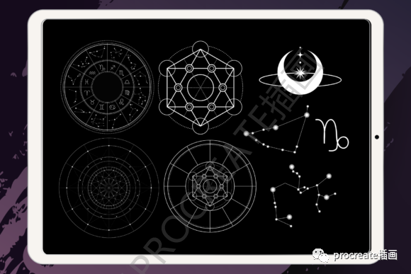 图片[6]-50款宇宙星空几何元素Procreate笔刷【0304】-procreatechahua