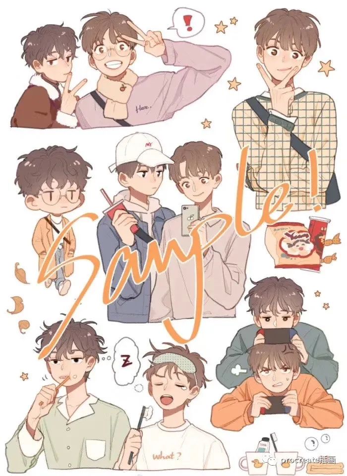 图片[5]-韩系人物插画入门sai教程【0146】-procreatechahua