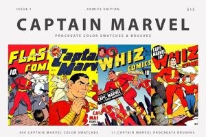 漫威漫画人物角色插画的Procreate笔刷【0555】-procreatechahua