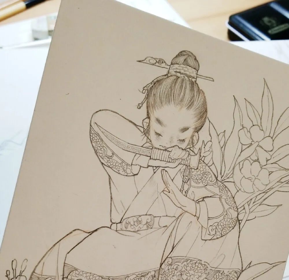 图片[3]-古风人物速写插画教程【0565】-procreatechahua