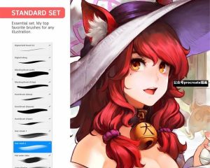 卡通漫画的水墨/自然/绘画/常用Procreate笔刷【0568】-procreatechahua