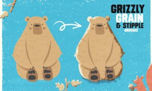 复古阴影纹理效果粗糙颗粒ps笔刷素材【0591】-procreatechahua