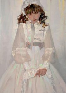 油画风唯美人像插画教程【0606】-procreatechahua