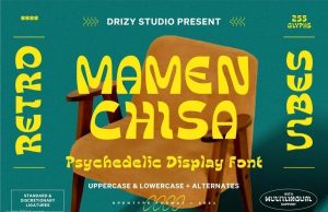 漂亮独特的迷幻风格的英文无衬线字体【0614】-procreatechahua