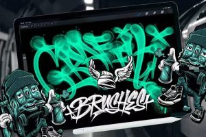 涂鸦风格的Procreate文字笔刷【0624】-procreatechahua