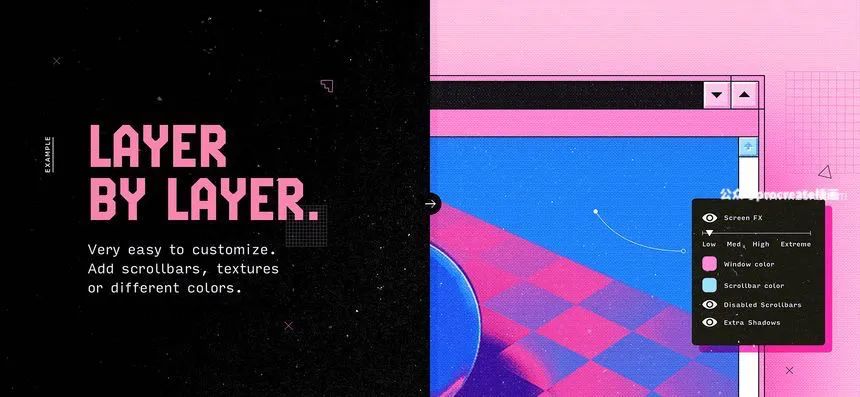 图片[1]-蒸气波风格的复古浏览器窗口网页设计展示样机【0645】-procreatechahua