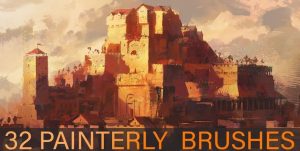 32个CG数字绘画的photoshop笔刷素材【0683】-procreatechahua