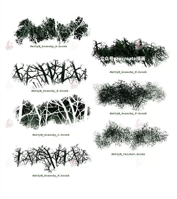 图片[8]-91款自然植被植物草坪树木园林procreate笔刷【001】-procreatechahua