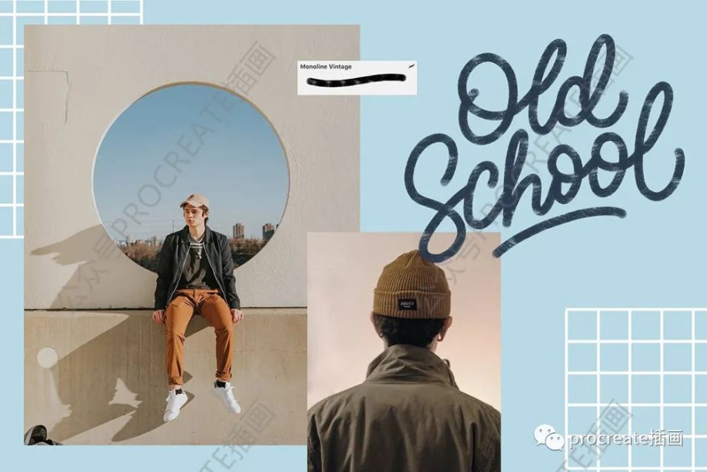 图片[7]-实用的Procreate文字笔刷20款和辅助网格图形【0314】-procreatechahua